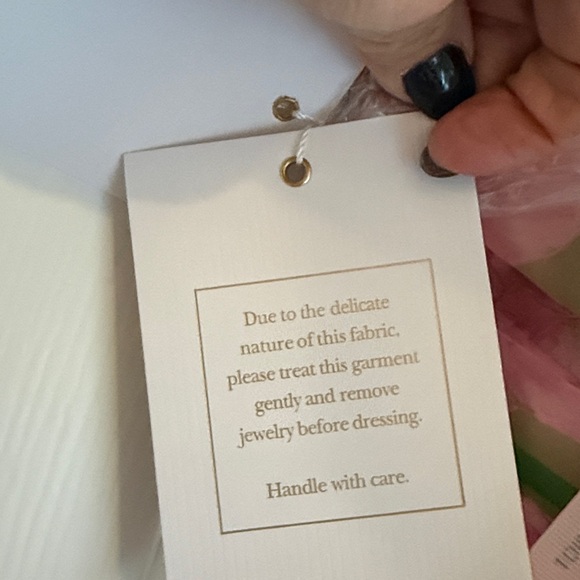 Mac Duggal NEW with Tags attached size 8 chiffon Pink Floral Strapless gown $598 - Picture 11 of 16